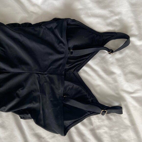 NWT La Vie En Rose Black One Piece Swimsuit - Picture 7 of 9